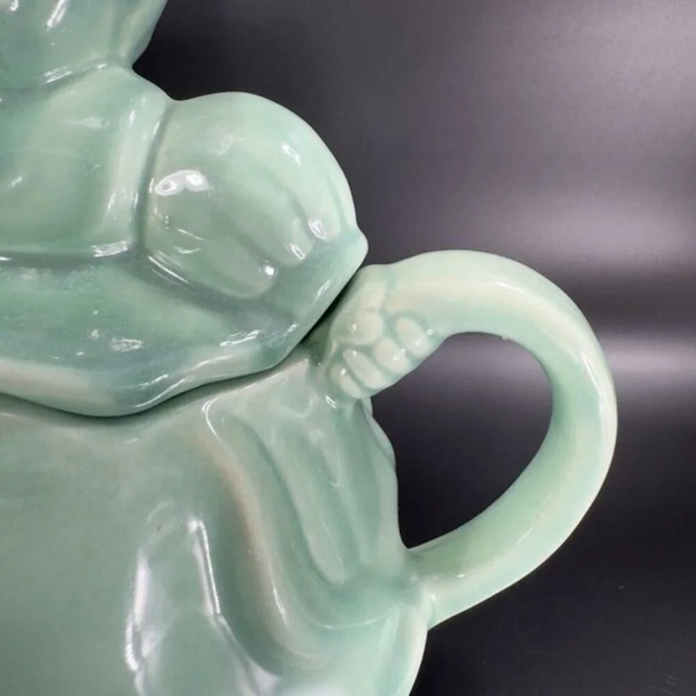 Vintage Red Wing Pottery Teapot Carafe Girl Lady Light Green Made in USA 260 VTG